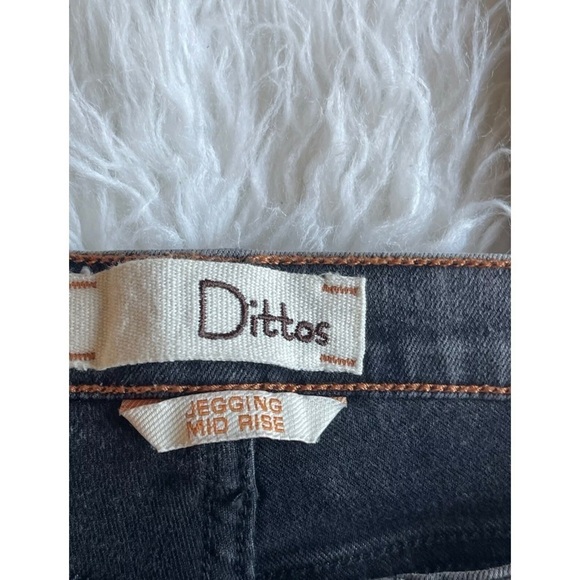 Dittos Size 27 Gray Black Jeggings Mid Rise Jeans Preowned - Picture 2 of 7